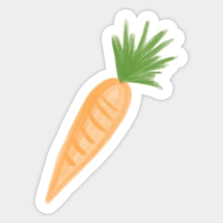 Whimsical Carrot Sticker